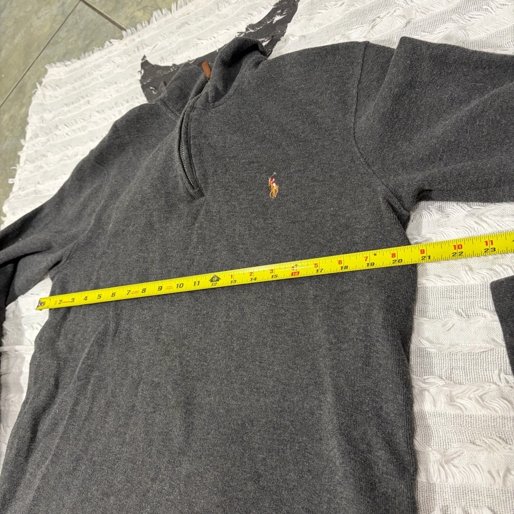 Polo Ralph Lauren Sweater Men Quarter Zip Pullover Estate Rib Sz M Casual Preppy - Picture 7 of 11